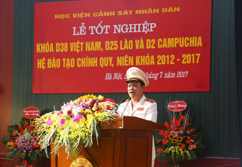 Major General, Assoc. Prof. Dr. Dang Xuan Khang, Vice President of the PPA delivered the speech